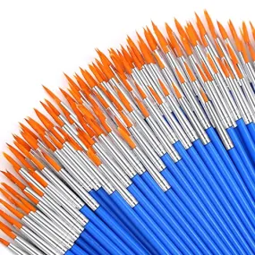 100Pcs Paint Brushes Bulk Small, Anezus Paint Brushes for Kids Fine Paint Brushes Set Detail Paint Brushes for Classroom Model Canvas Face Nail Art