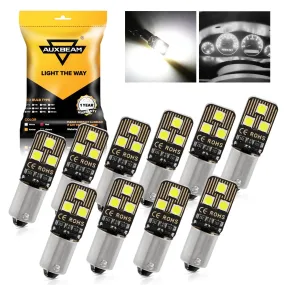 10PCS White Light BA9S BA9 1895 1891 53 57 LED Bulbs for Car Interior Dome Map License Plate Glove Box Light etc