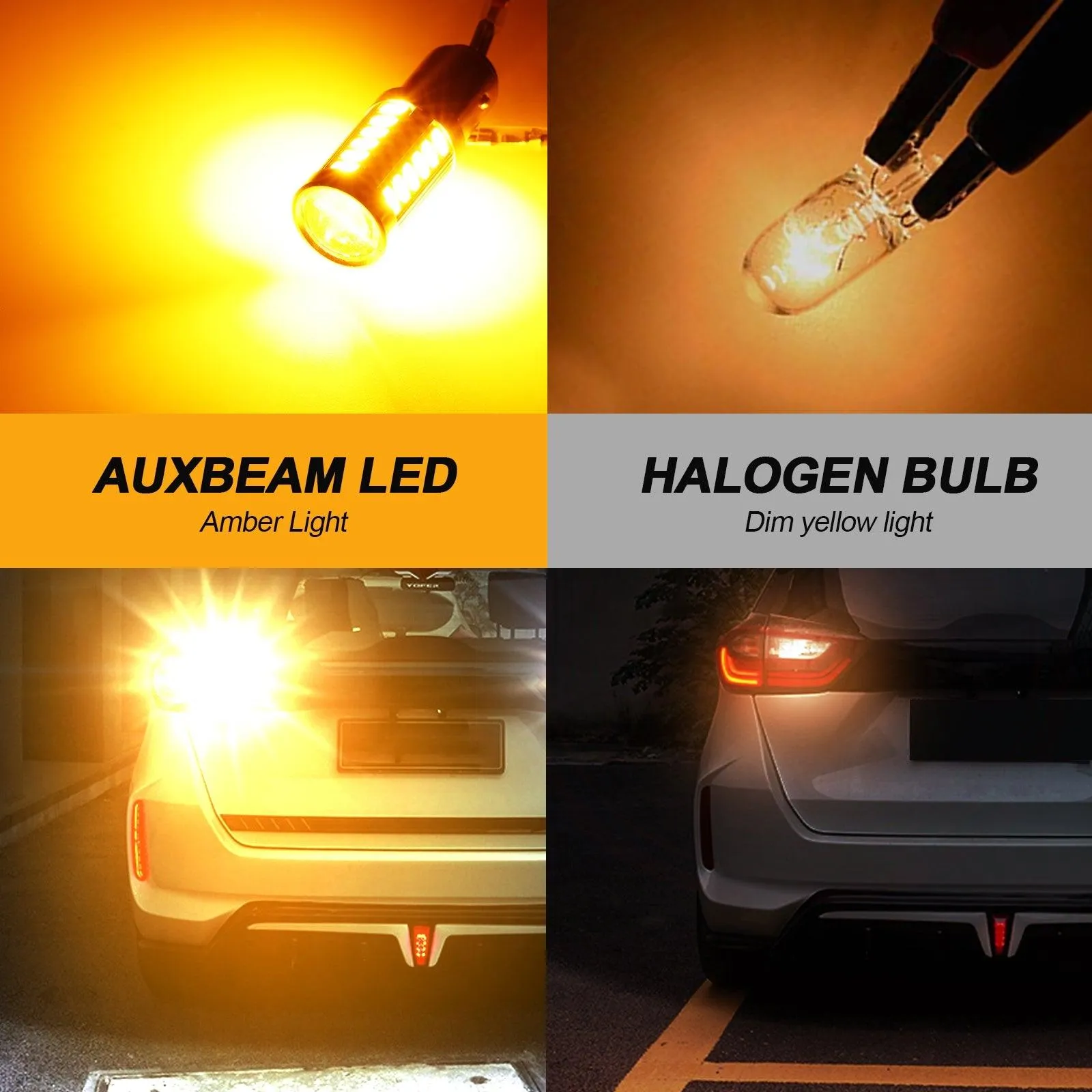 1157 BAY15D LED Side Maker/Turn Signal Rear/Front Light Bulbs 20W 4000LM 3500K Amber 33LED Series | 2 Bulbs