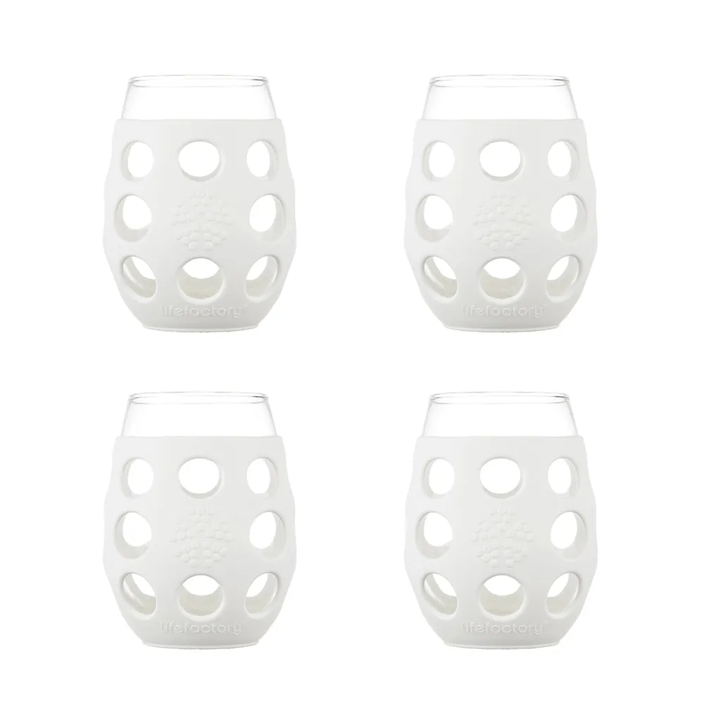 11oz Wine Glass with Silicone Sleeve -4 Pack