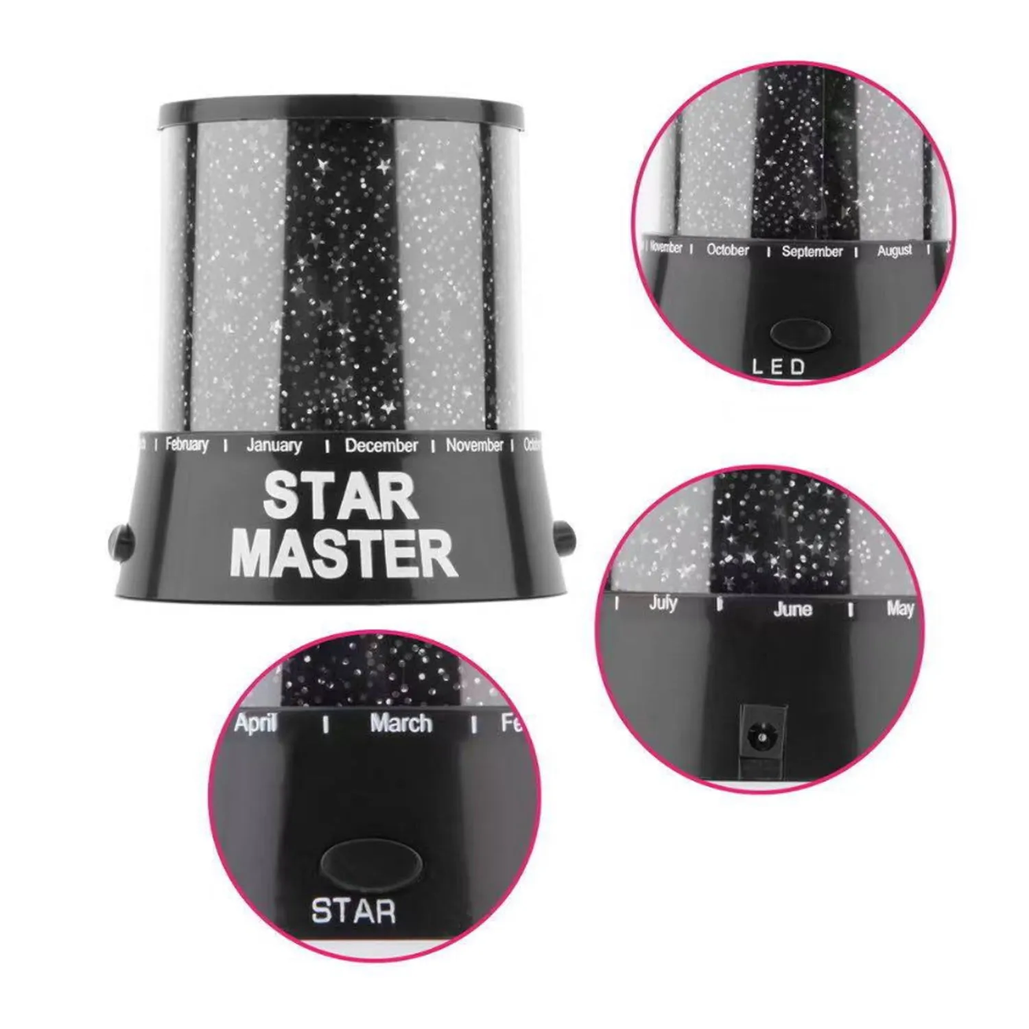 1233A Star Night Light Projector Lighting USB Lamp Led Projection LED Night