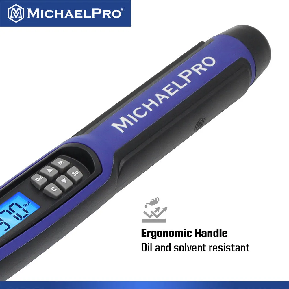 1/2" Drive Flex Head Electronic Torque Wrench With Angle, 25 to 250 ft-lb (MP001227)