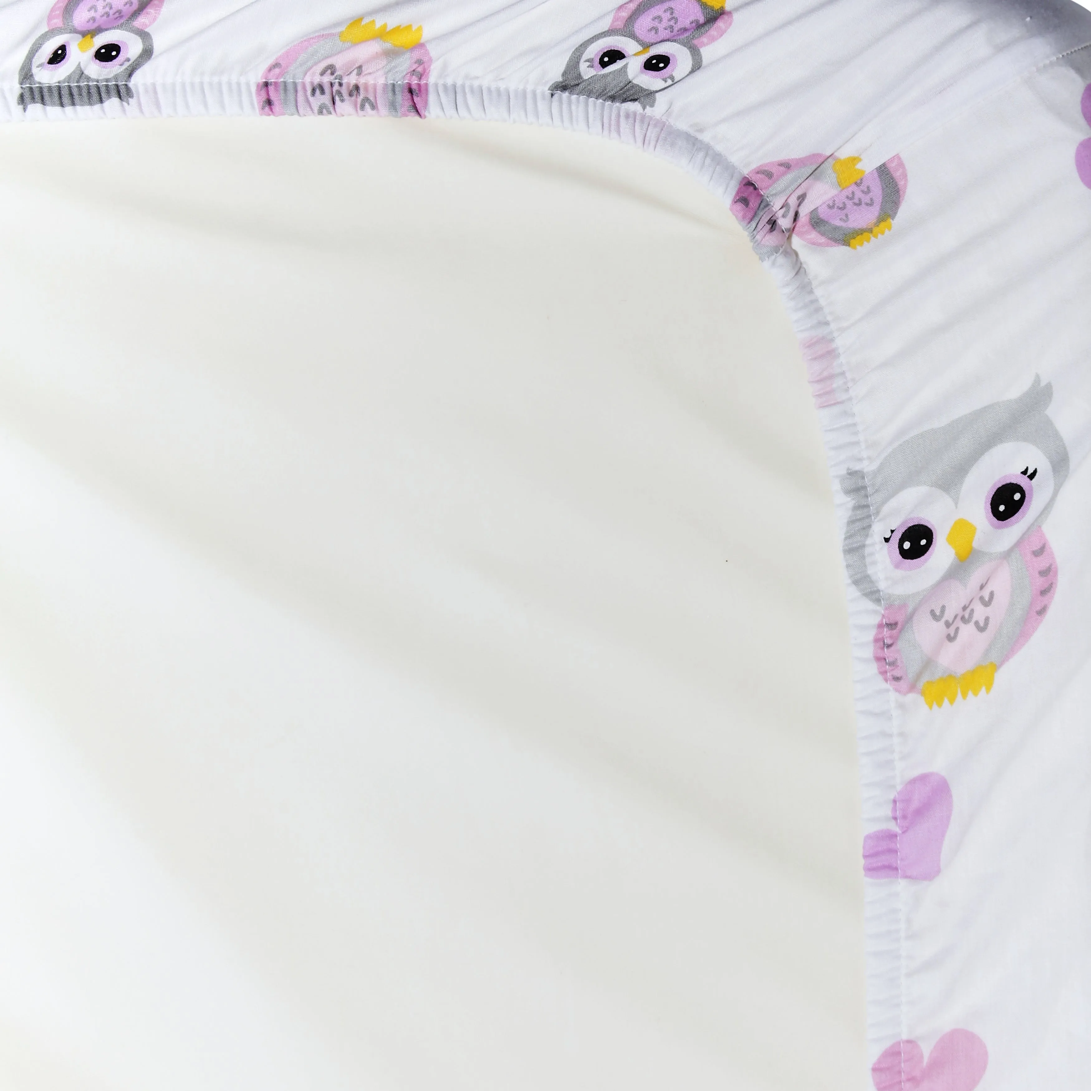 2 Pack n Play and Portable Crib Mattress Sheets - Owls/Stars