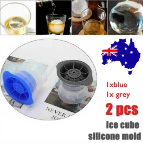 2pcs 6cm Silicone Ice Ball Mold, Non-Toxic Sphere Cube Maker