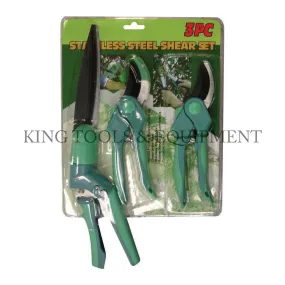 3-pc STAINLESS STEEL SHEAR Gardening Set - 0276-0