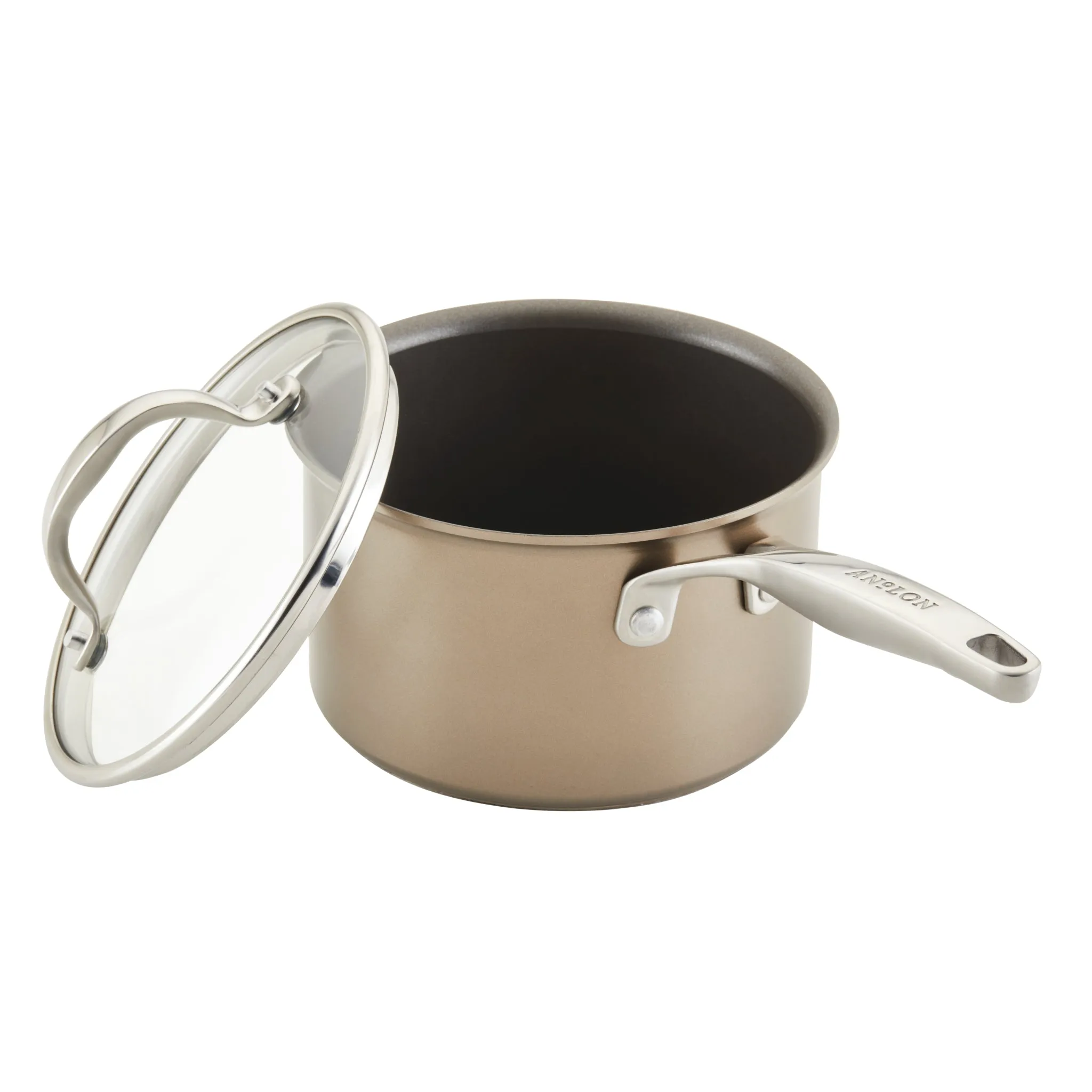 3-Quart Hard Anodized Nonstick Saucepan with Lid