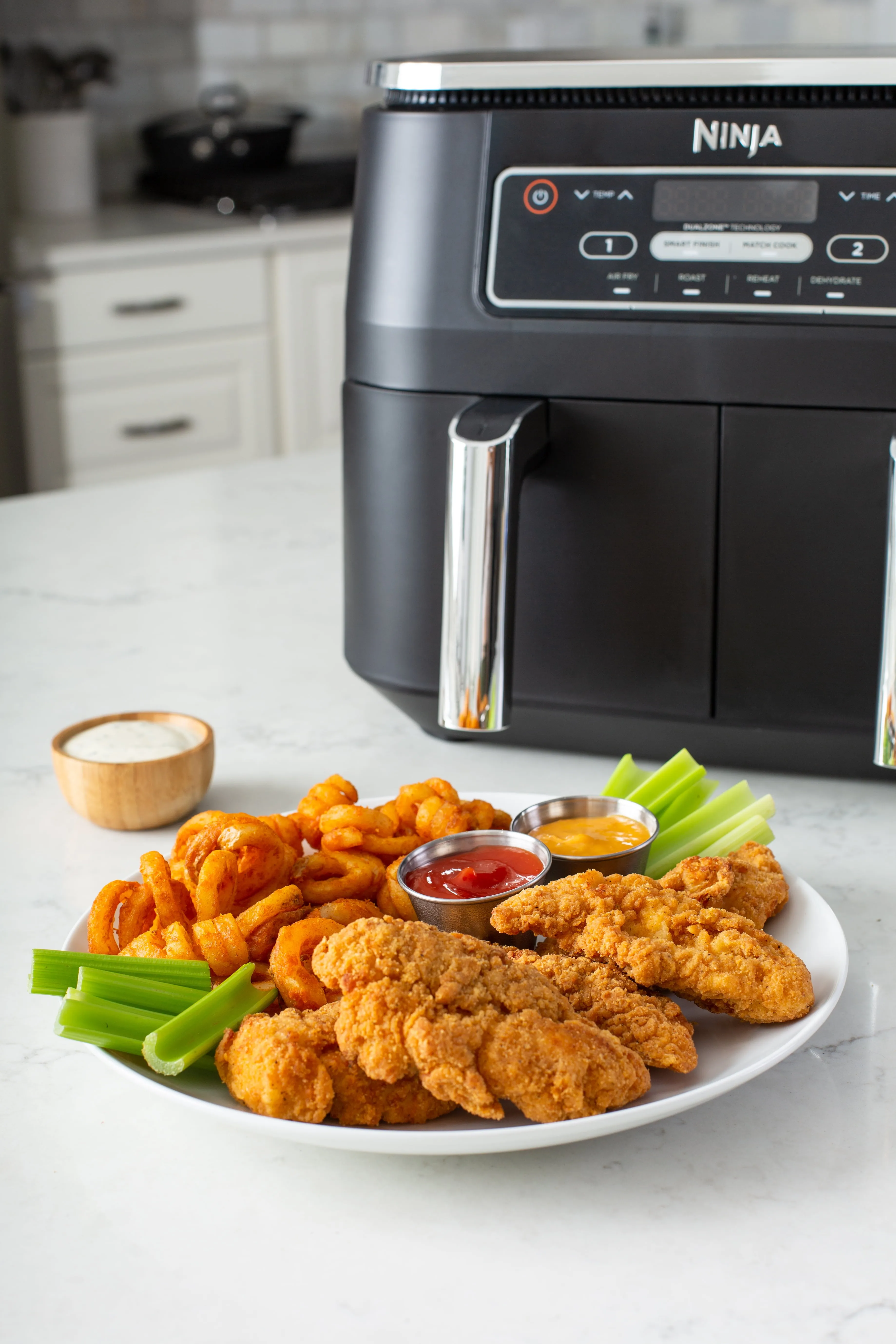 4-in-1 8-Quart. 2-Basket Air Fryer