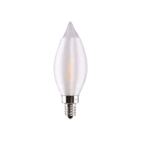 4W CA11 LED - Satin Spun Clear - Candelabra base - 2700K - 120V