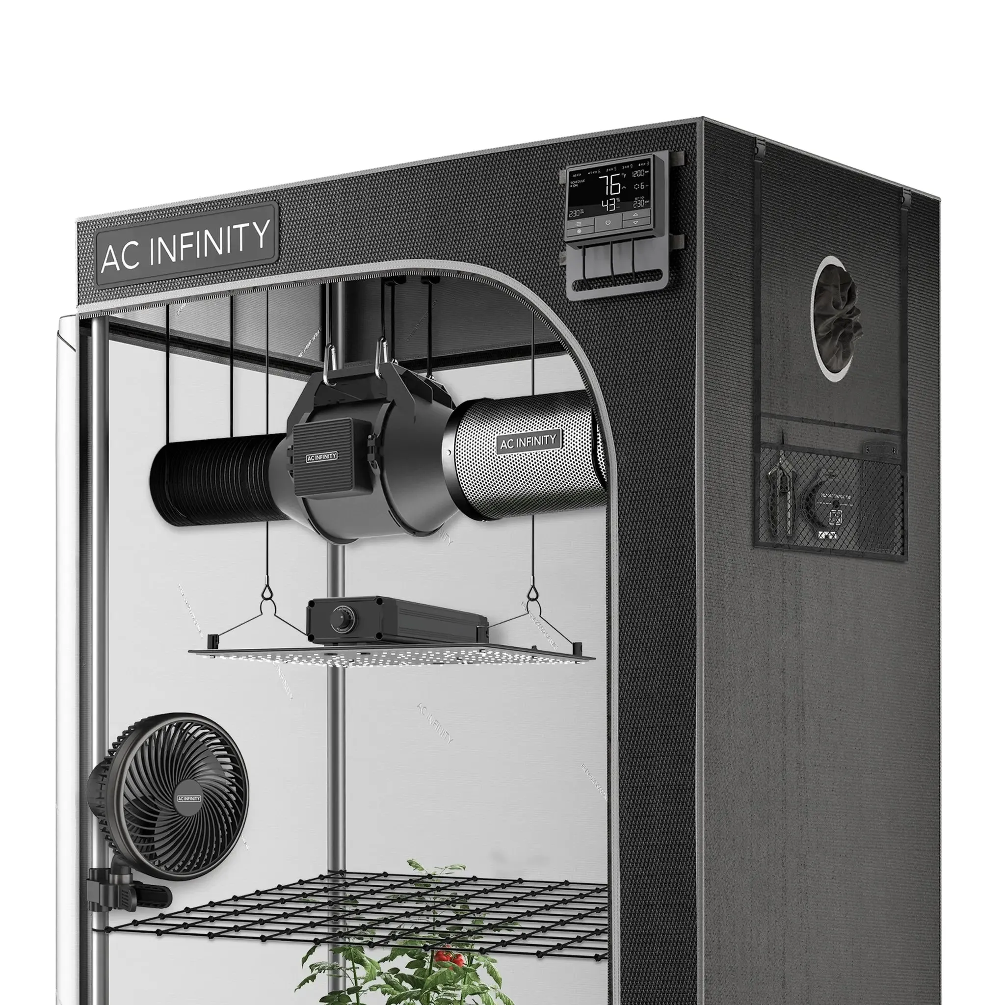 AC Infinity Advance Grow Tent System with WIFI Controls 2' x 2' | 1-Plant Kit