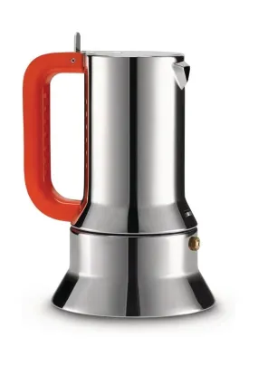 Alessi 9090 Espresso/Coffee Maker, 6 Cups, Red