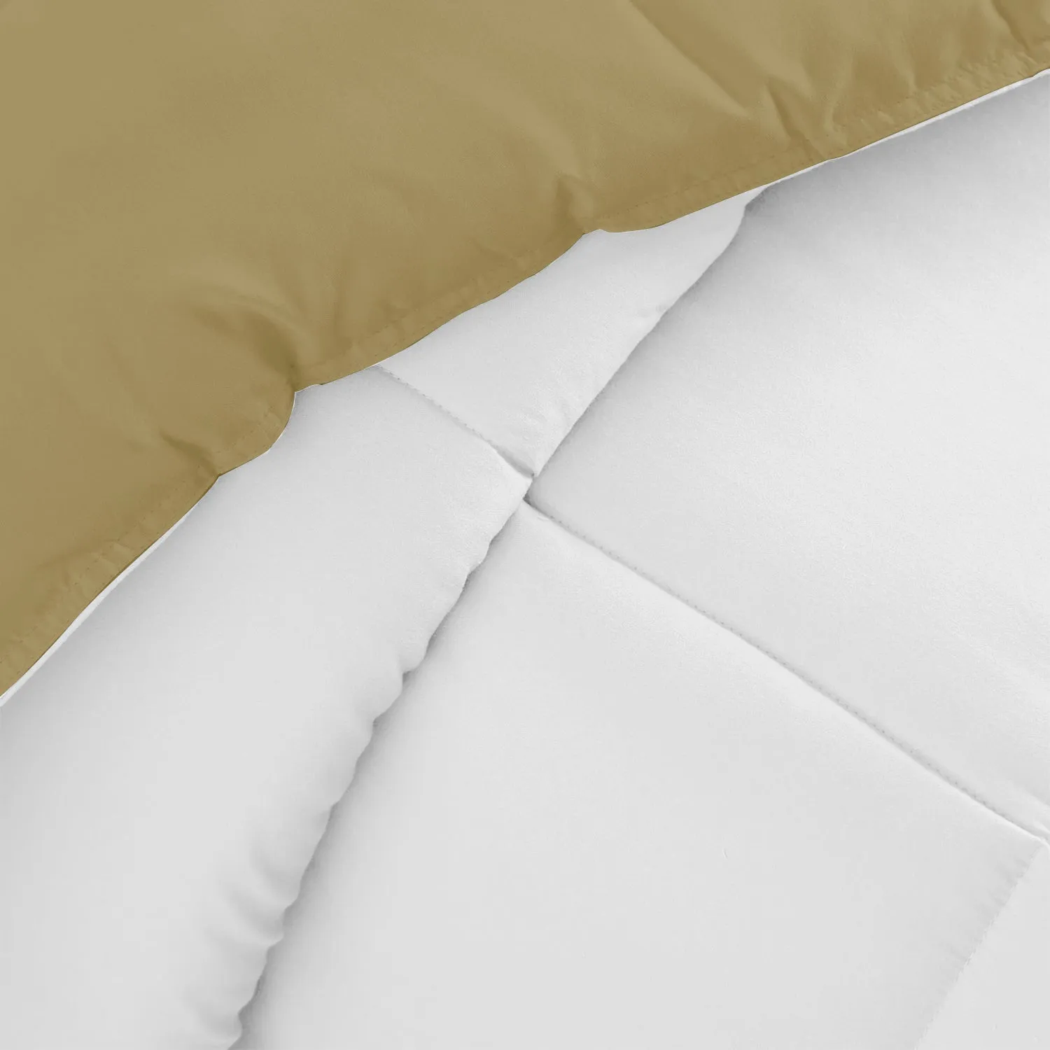 All Season White Super Soft Reversible King Comforter Set 220x240cm with 2 Pillow Case