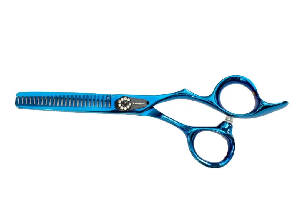 Animal House Prof. Series 5.5" Double Sided 24 Tooth Thinning Shear - BLUE - (WH)