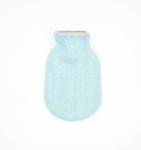 Aqua Cable Cashmere Small Hot Water Bottle