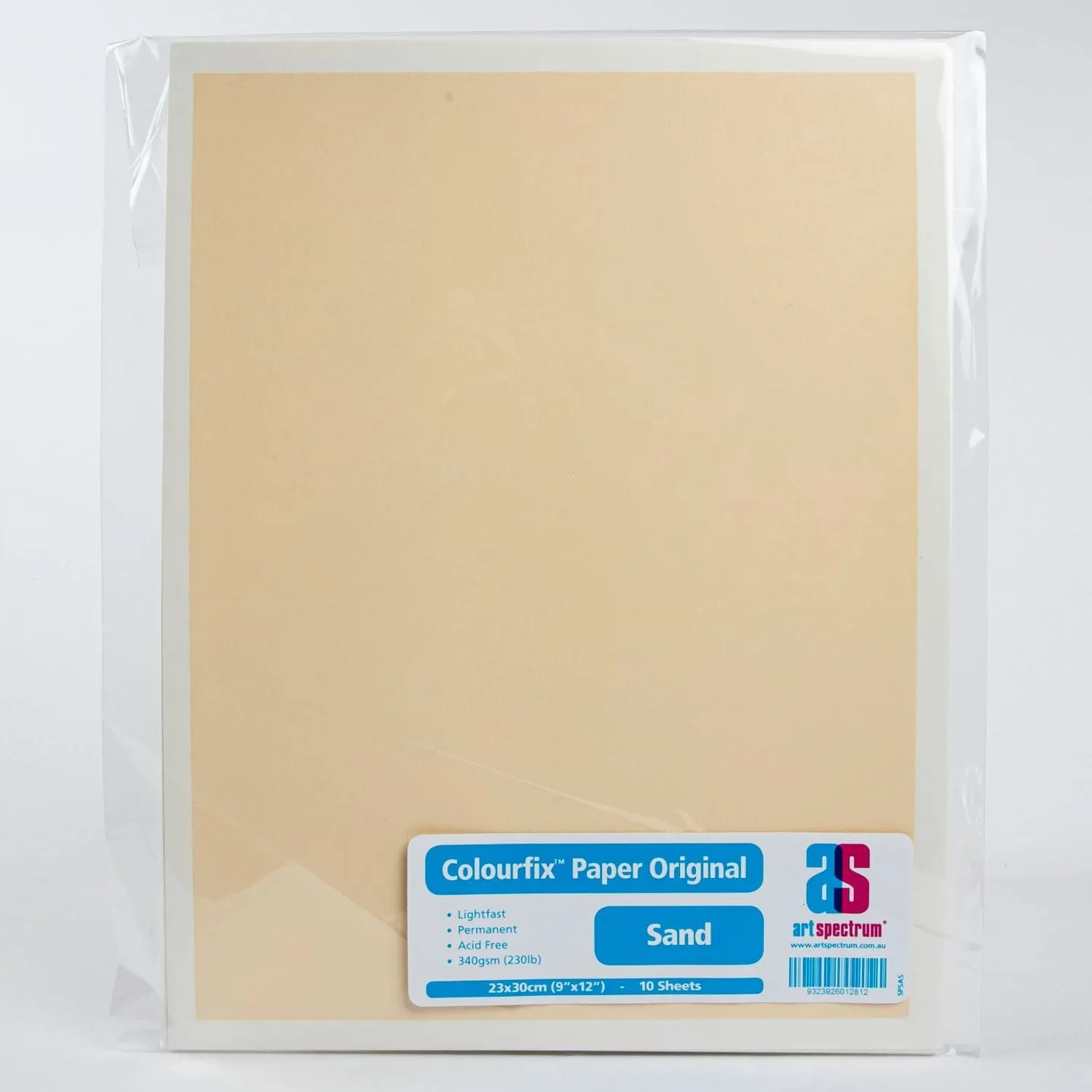 Art Spectrum  Colourfix  Original (Medium) 23X30cm 340GSM Sand (Pkt 10 Sheets)