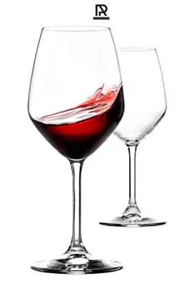 Ash & Roh® Red Wine, Cut Wine Glasses - Pack of 2,350 ml