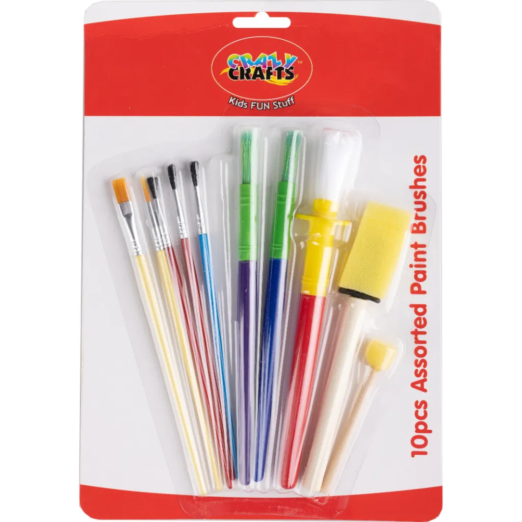 Assorted paint brushes - 10pcs