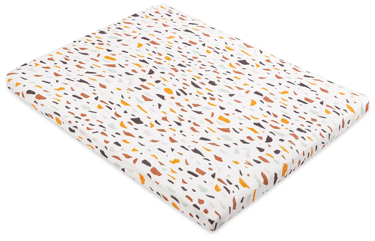 Babyletto All-Stages Organic Muslin Cotton Midi Crib Sheet - Terrazzo