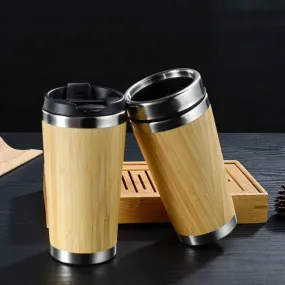 Bamboo Coffee Cup – 14oz Thermal Insulating, Eco-Friendly Mug