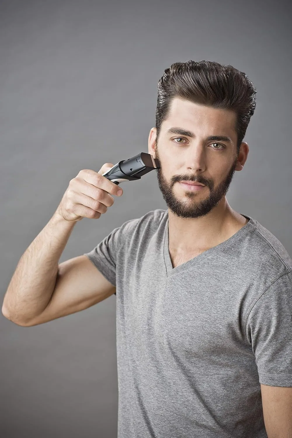 Barba Beard Trimmer (Advanced Ceramic Blades, Pop-up Detail Trimmer, Adjustable Zoom Wheel, 9 Length Settings, Comb Attachment, Cord or Cordless, 40-Minute Runtime) MB320C