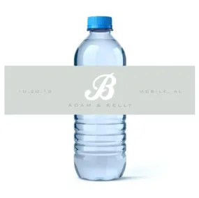 Basic Monogram Water Bottle Labels