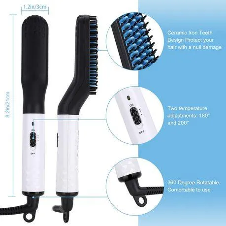 Beard Straightener for Men, Vimpro Multifunctional Electric Hot Comb