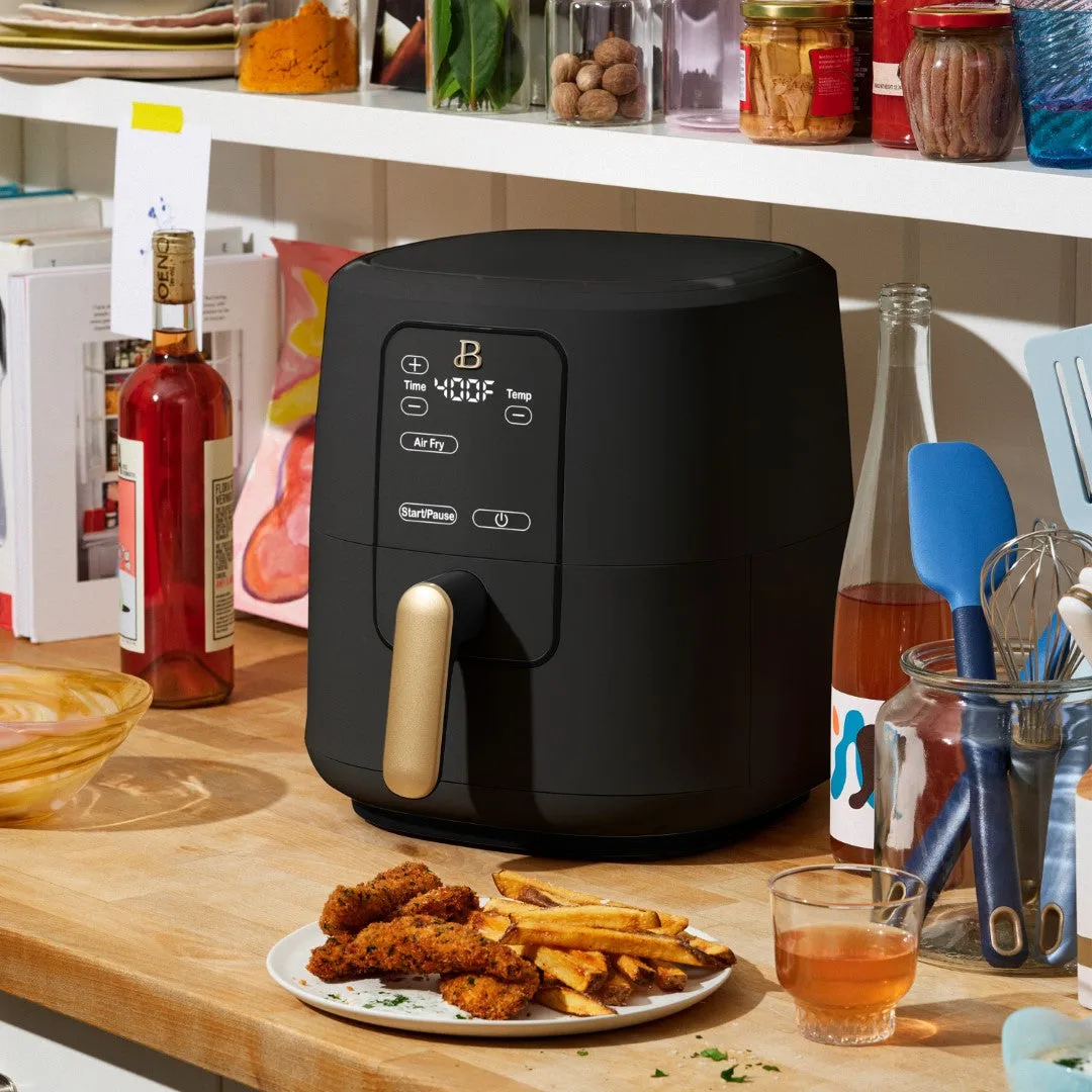 Beautiful 19038 6 Quart Touchscreen Air Fryer, Black Sesame by Drew Barrymore