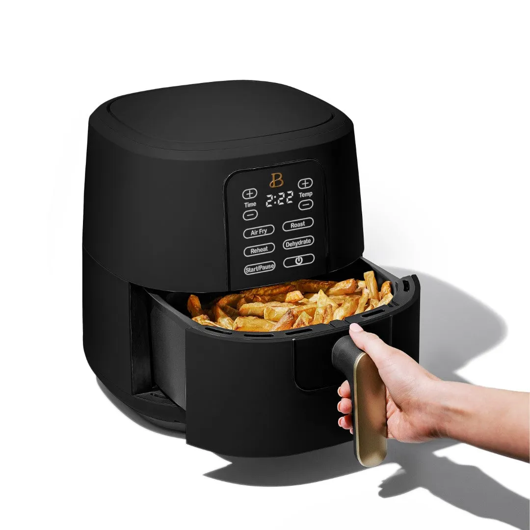 Beautiful 19038 6 Quart Touchscreen Air Fryer, Black Sesame by Drew Barrymore