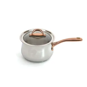 BergHOFF Ouro Gold 18/10 Stainless Steel 6.25" Saucepan with Glass Lid 2.5qt.