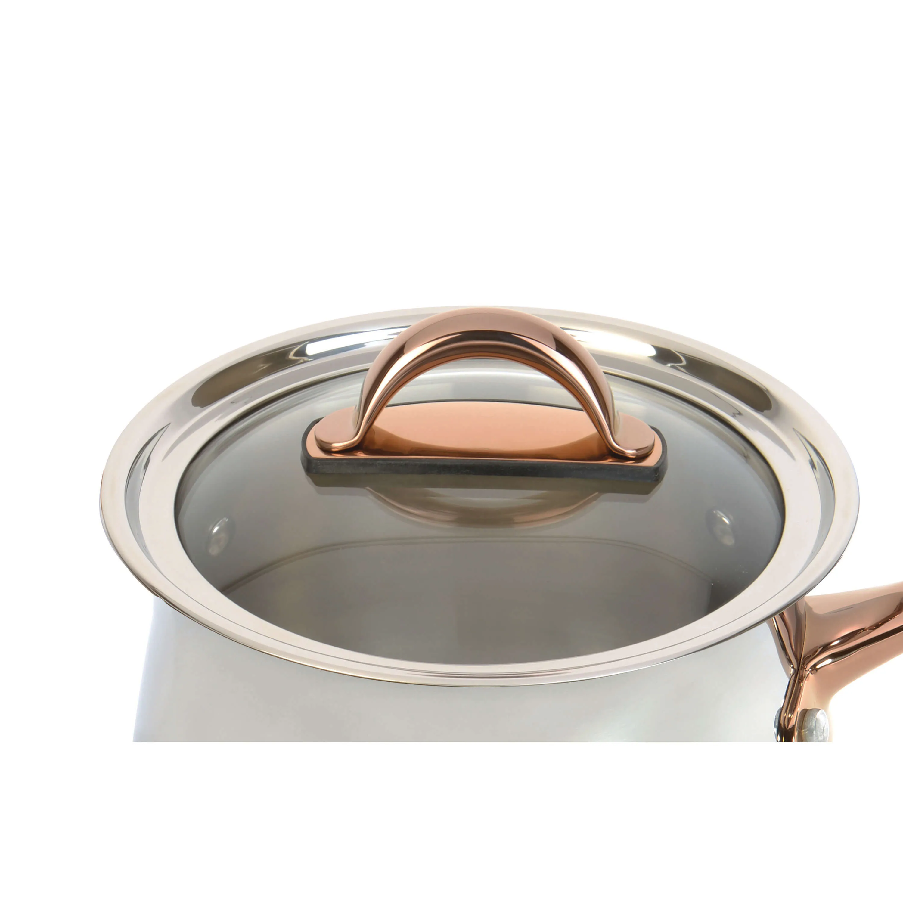 BergHOFF Ouro Gold 18/10 Stainless Steel 6.25" Saucepan with Glass Lid 2.5qt.