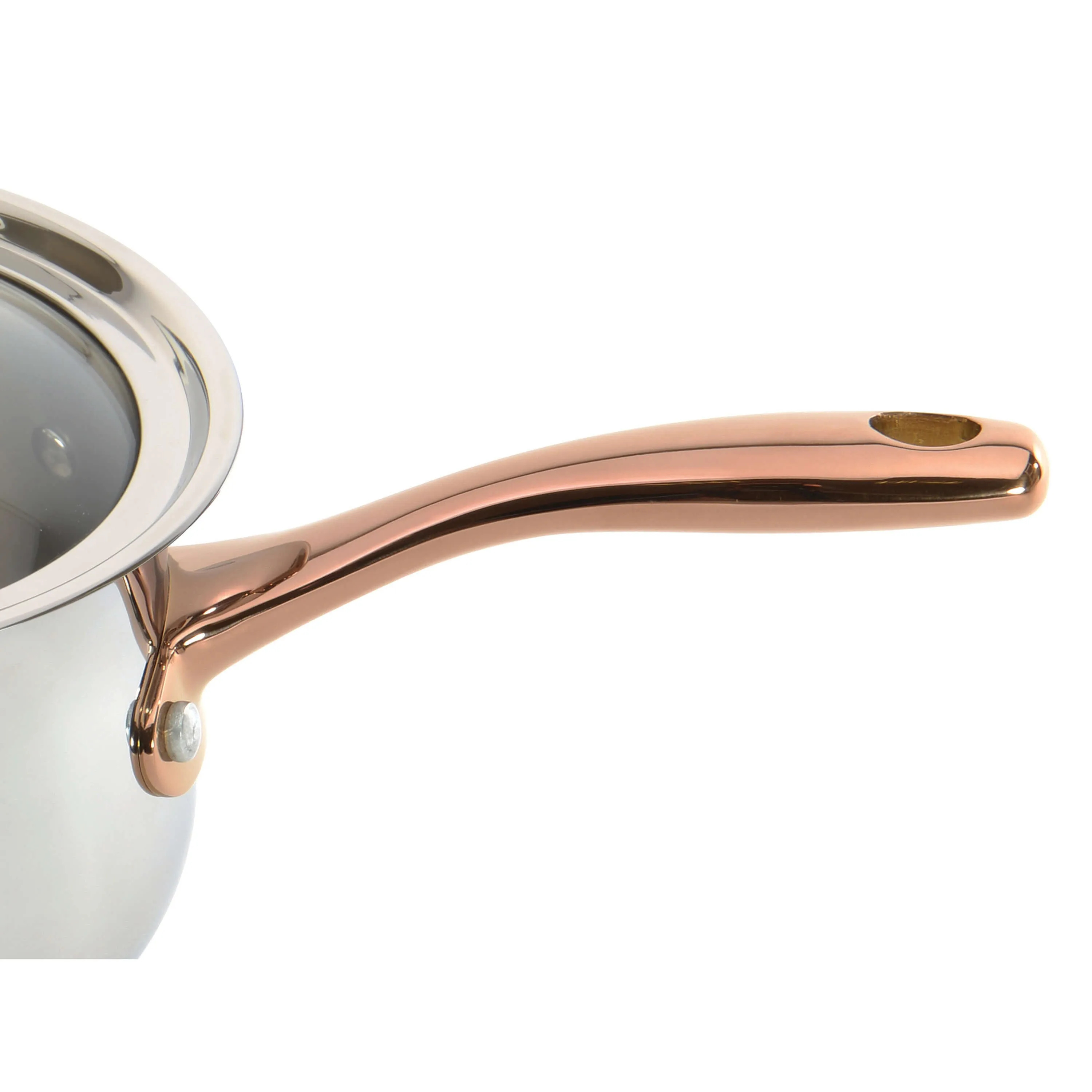 BergHOFF Ouro Gold 18/10 Stainless Steel 6.25" Saucepan with Glass Lid 2.5qt.