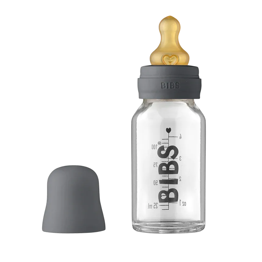 BIBS, Baby Glass Bottle 110ml Complete Set