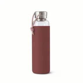 Black & Blum Glass Water Bottle Burgundy