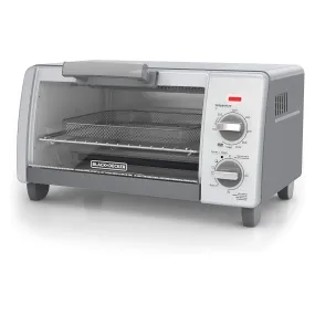 BLACK DECKER Crisp N Bake Air Fryer 4 Slice Toaster Pizza Oven, Gray (Open Box)