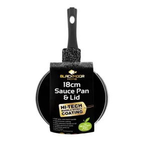 Blackmoor Classic Non-Stick Black Saucepan with Lid | 18cm