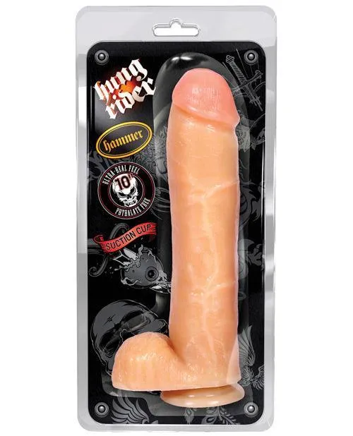 Blush Hung Rider Hammer 10" Dildo W-suction Cup - Flesh