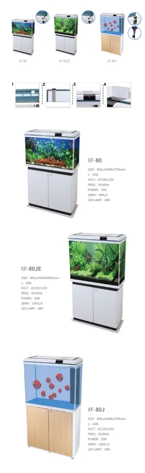 Boyu Luxury Aquarium  White  w/2LED   cabinet