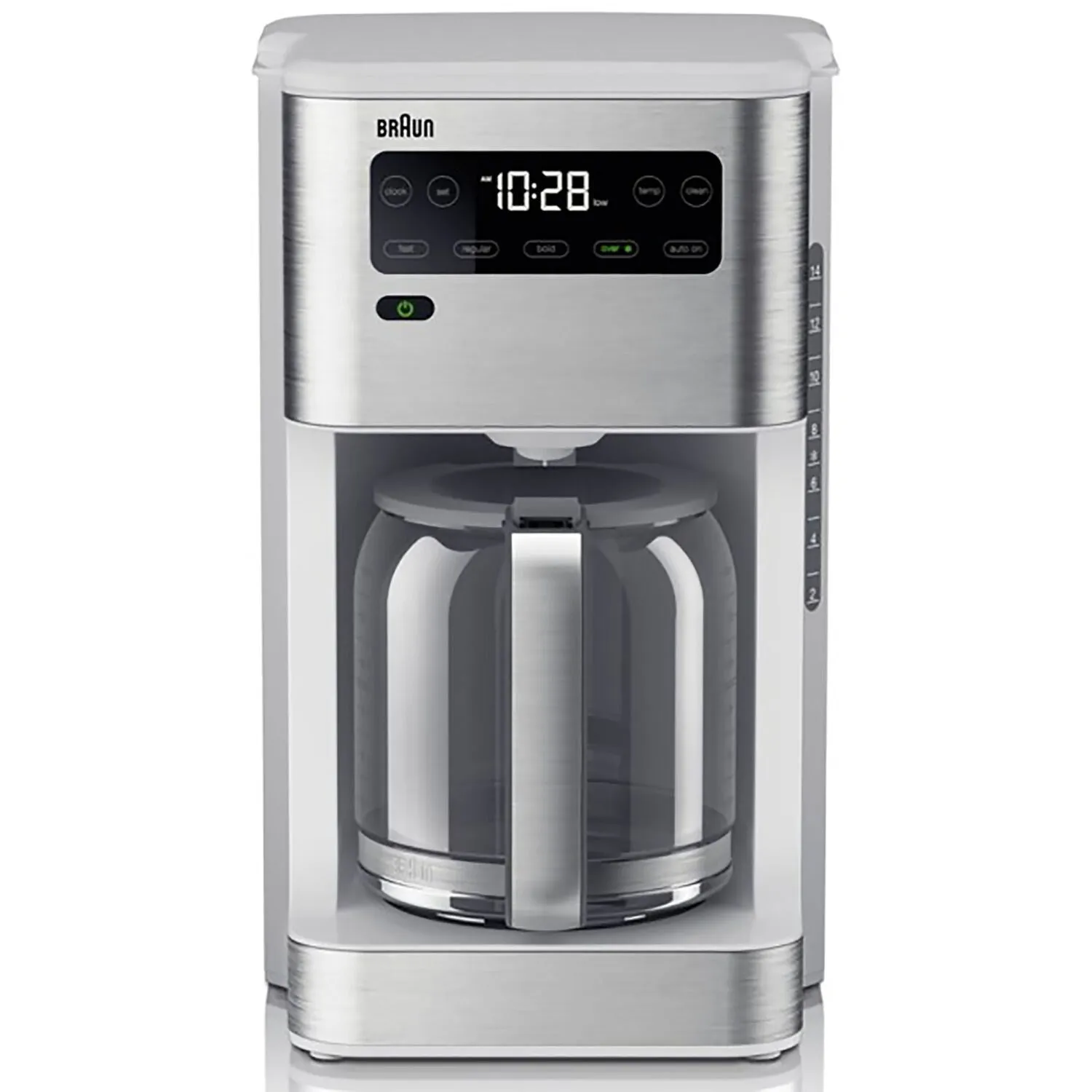 Braun PureFlavor 14-Cup Iced Coffee Maker with 3 Strength Selections in Stainless Steel and White (KF5650WH)