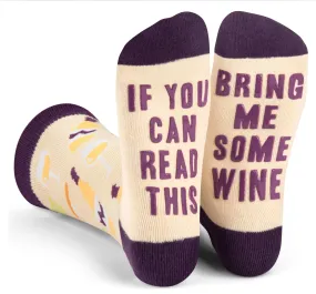 Bring Me Some Wine Crew Sock