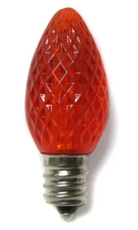 C7 LED Bulbs - Red - 25 Pack