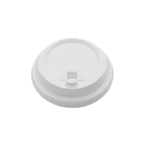 CCF 8OZ(D80MM) PP Plastic Lock-Back Lid For Paper Coffee Cup - White 1000 Pieces/Case