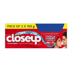 Closeup Everfresh  Triple Fresh Formula Red Hot Gel Toothpaste (Set of 2)