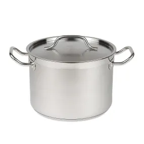 Combisteel Stainless Steel Midi Stock Pot With Lid 22 Litre - 7501.0060