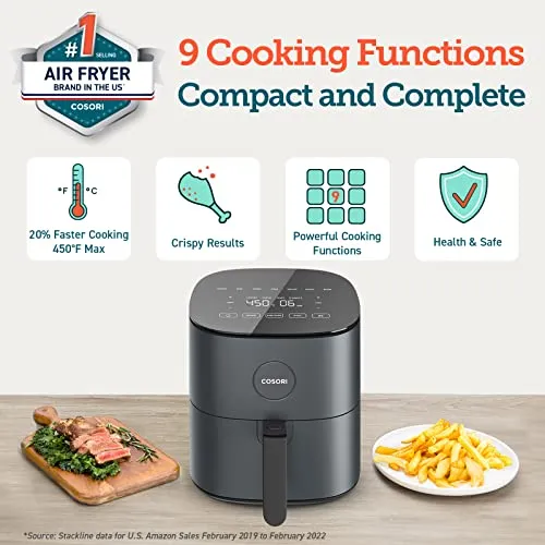 COSORI Air Fryer, 5 QT, 9-in-1 Airfryer