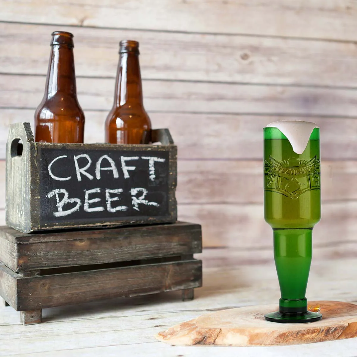 Craft Draft Repurposed Beer Bottle Glass