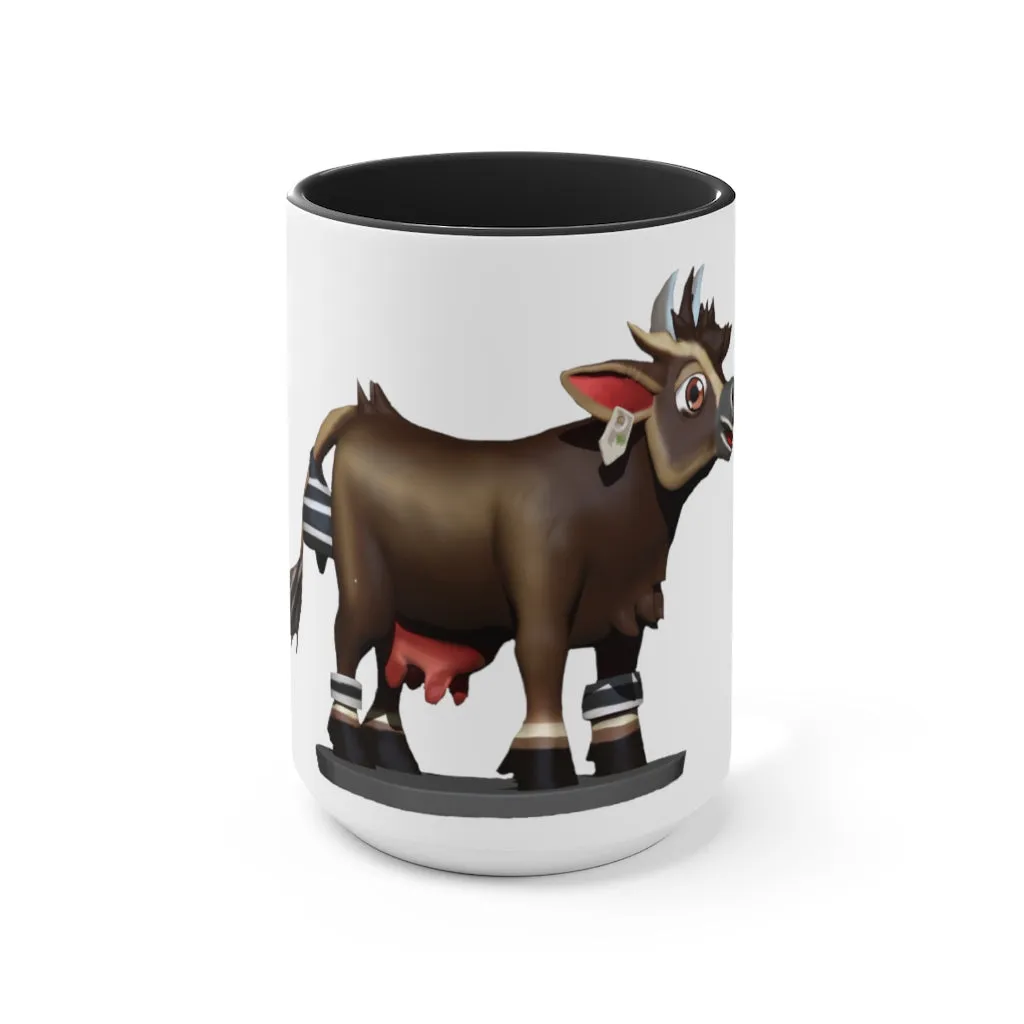 Dark Brown Cow Accent Mug