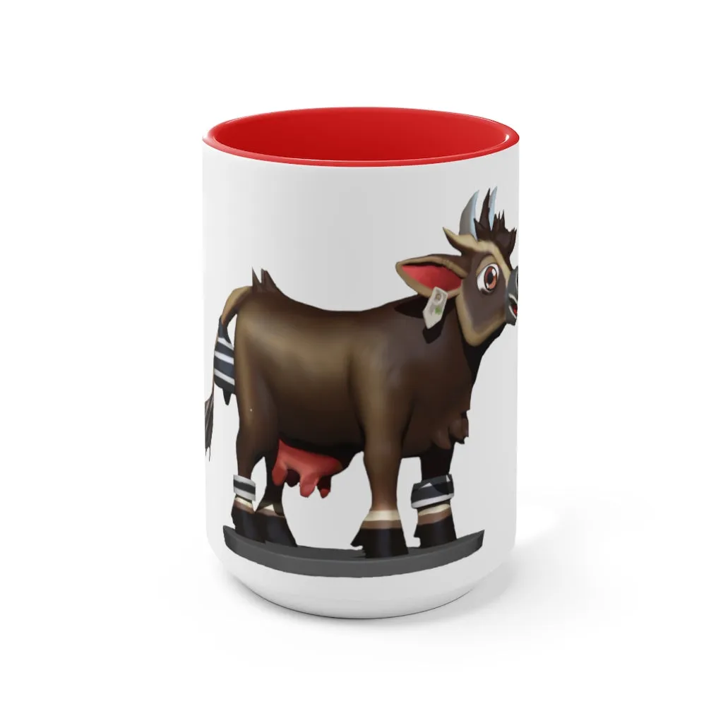 Dark Brown Cow Accent Mug