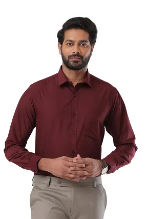 Denmark - Maroon Formal Shirts for Men | Ariser