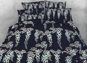 Designer Dreamy Strings of Leaves Printed Polyester Luxury 4-Piece Bedding Sets/Duvet Cover