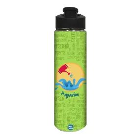 Designer Stainless Steel Water Bottle -  Aquarius Zodiac Signs