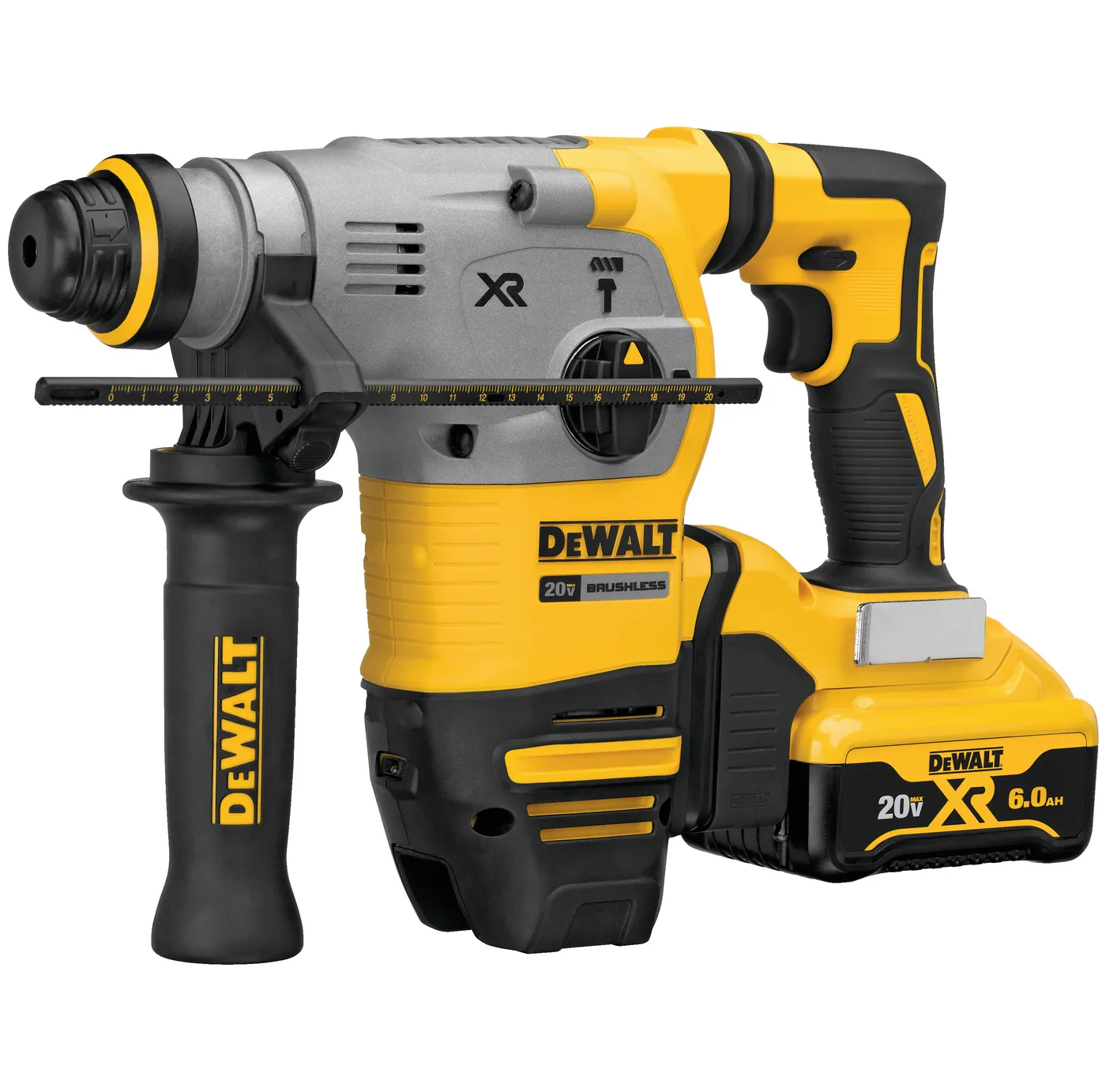 Dewalt® 20V Max XR Brushless 1-1/8” L-Shape SDS Plus Rotary Hammer Kit w/6.0Ah DCH293R2